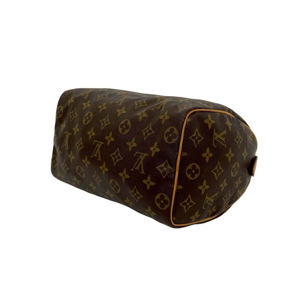 LOUIS VUITTON Vintage Brown Monogram Leather Speedy 25 Boston Bag - Picture 8 of 10
